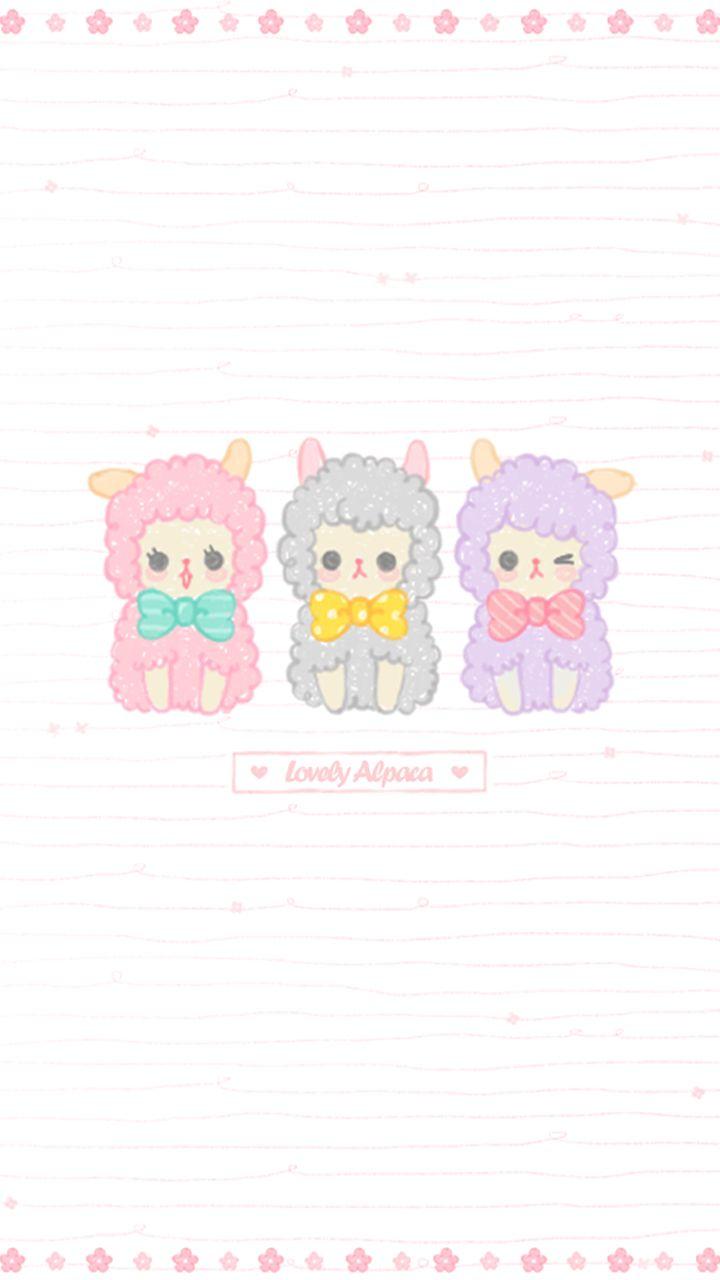 Kawaii Llama Desktop Wallpaper