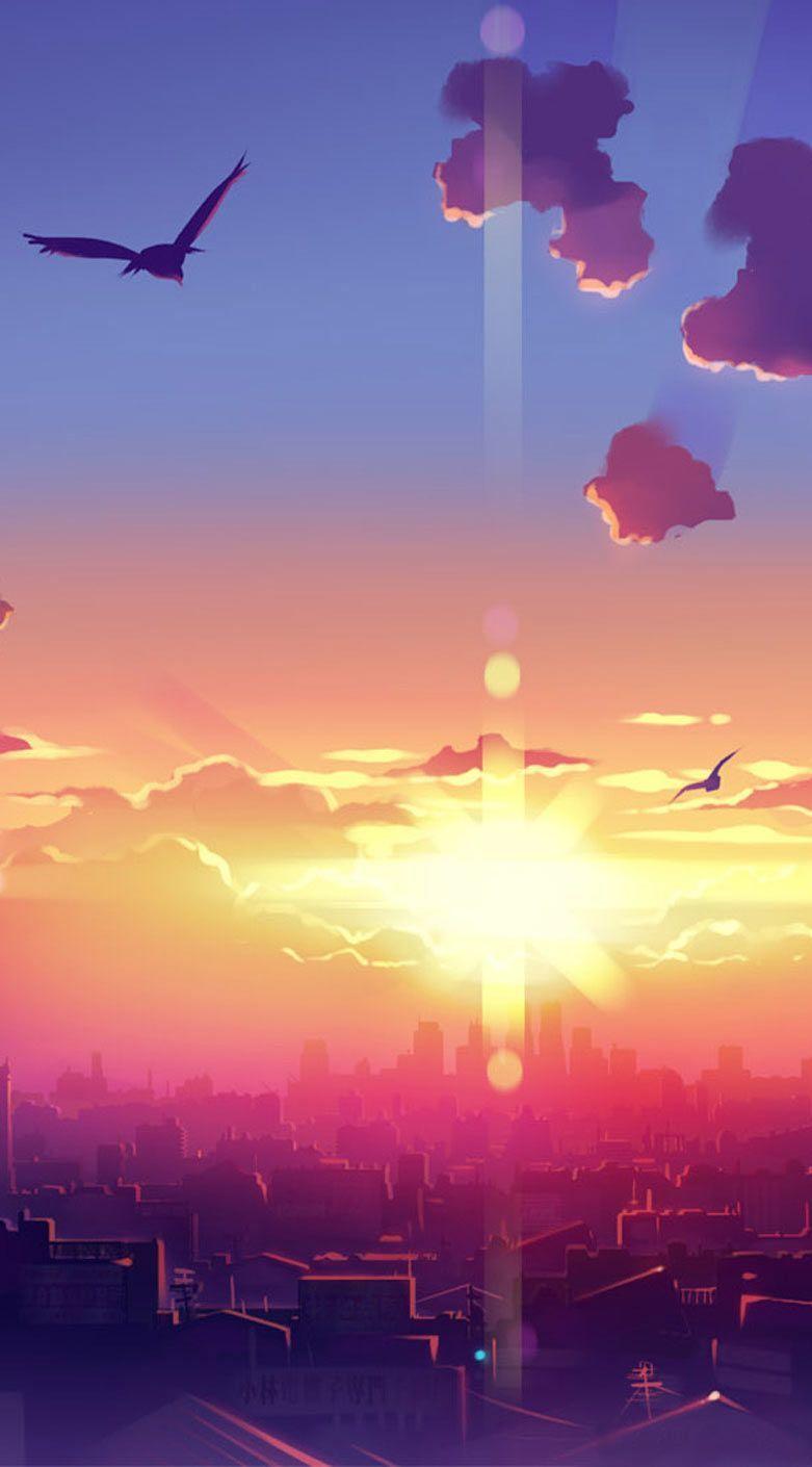 Anime Sunset Phone HD phone wallpaper  Pxfuel