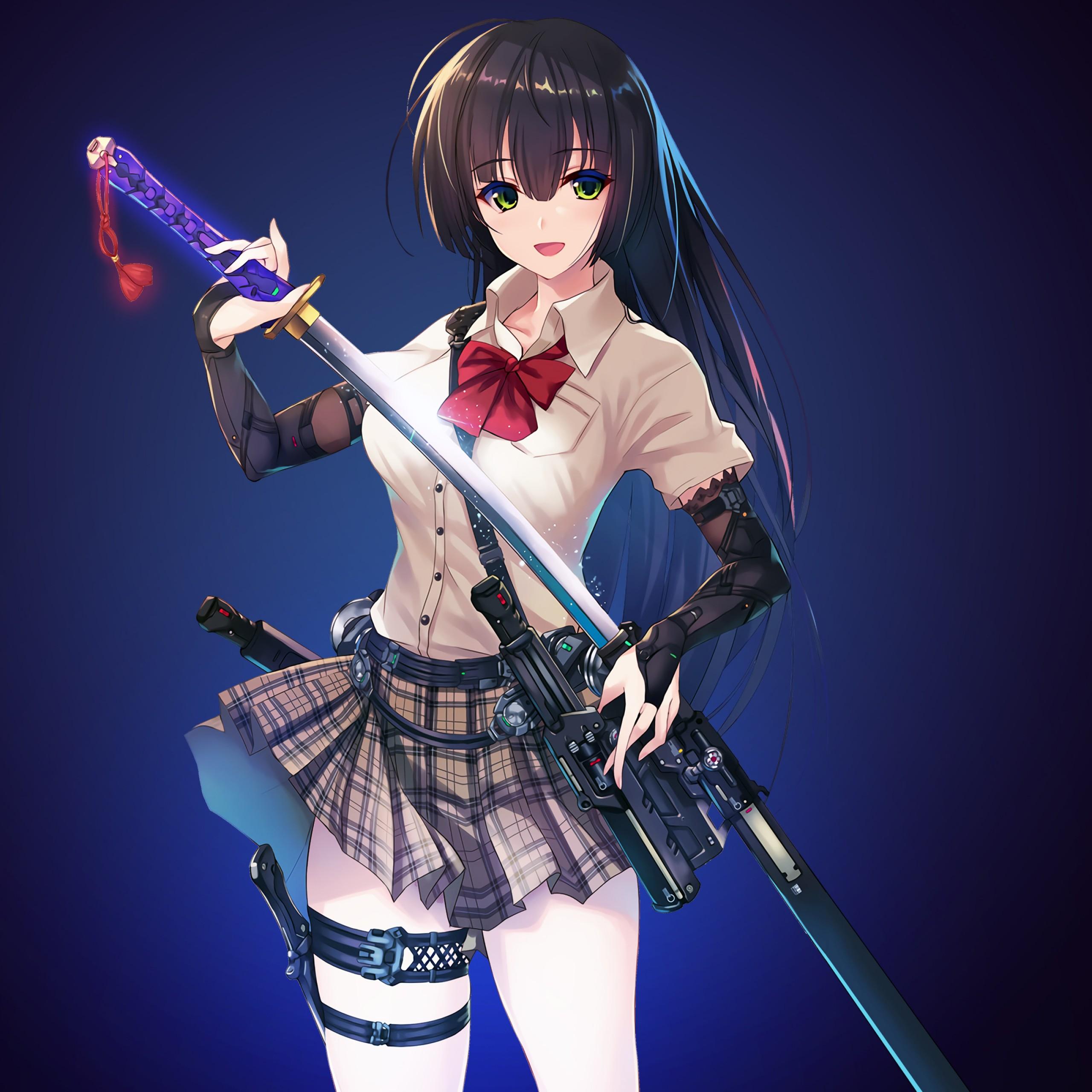 Anime Girl Katana Wallpaper