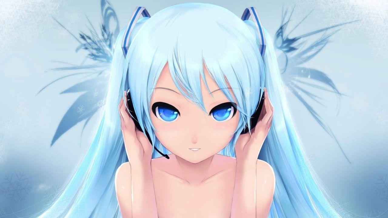 Blue Anime Hair Texture