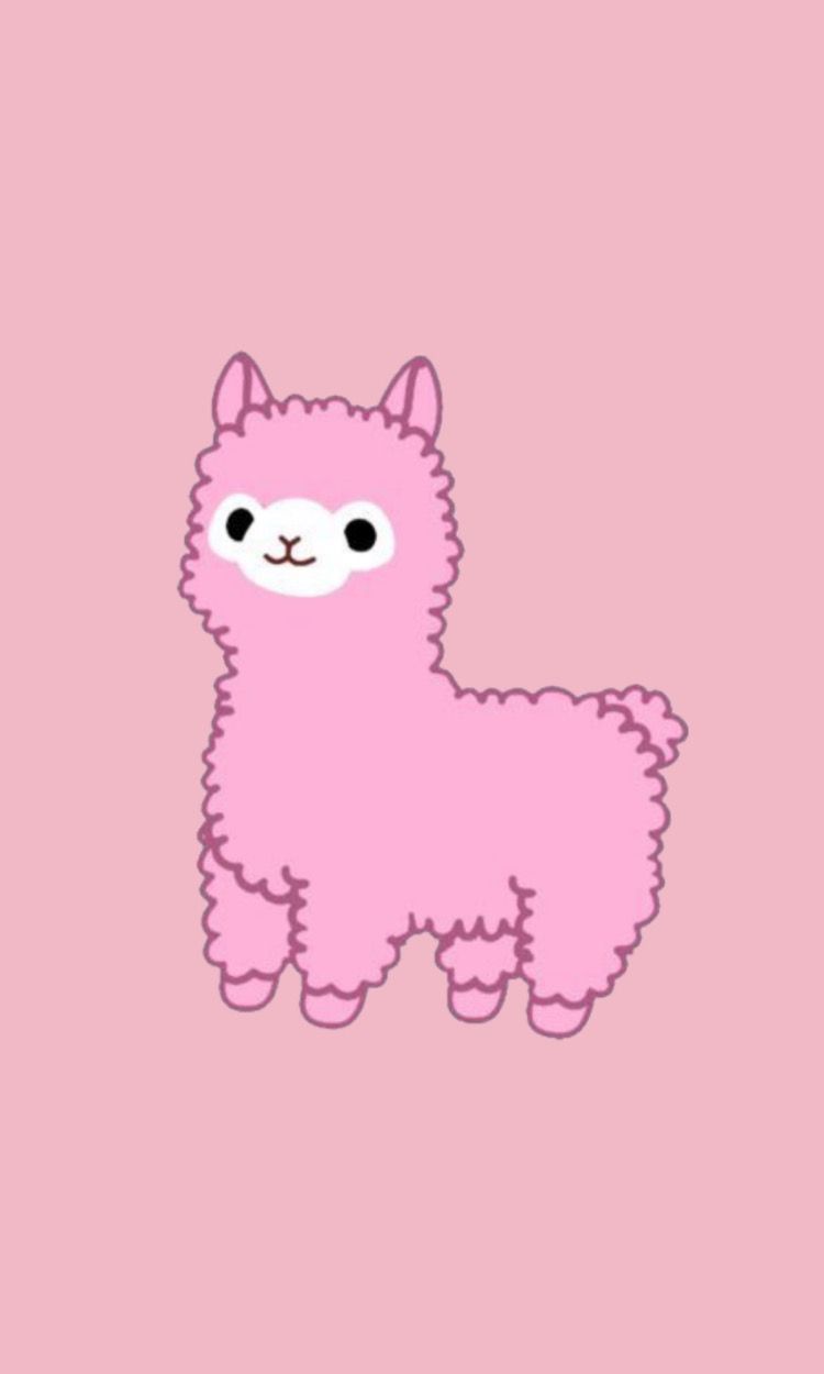 Kawaii Llama Desktop Wallpaper