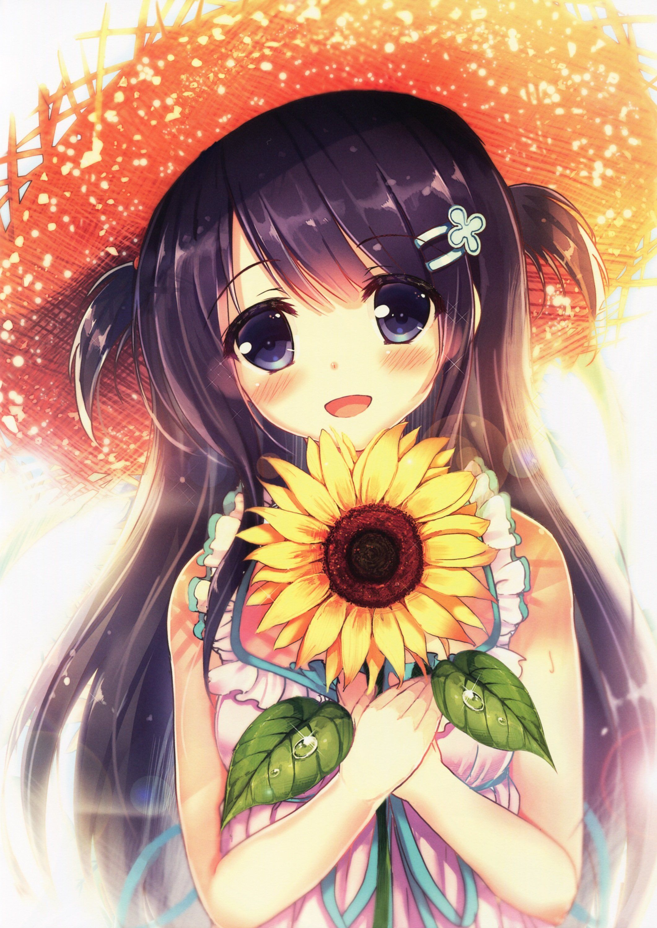 Animated Girl With Flower