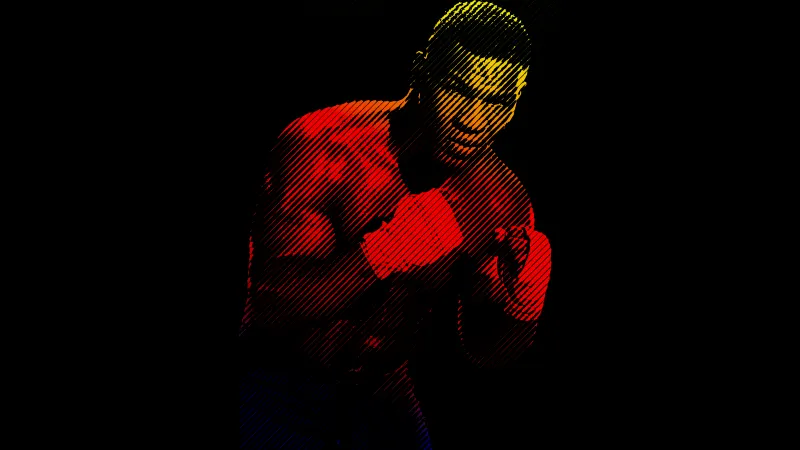 Mike Tyson 5K wallpaper, Black background