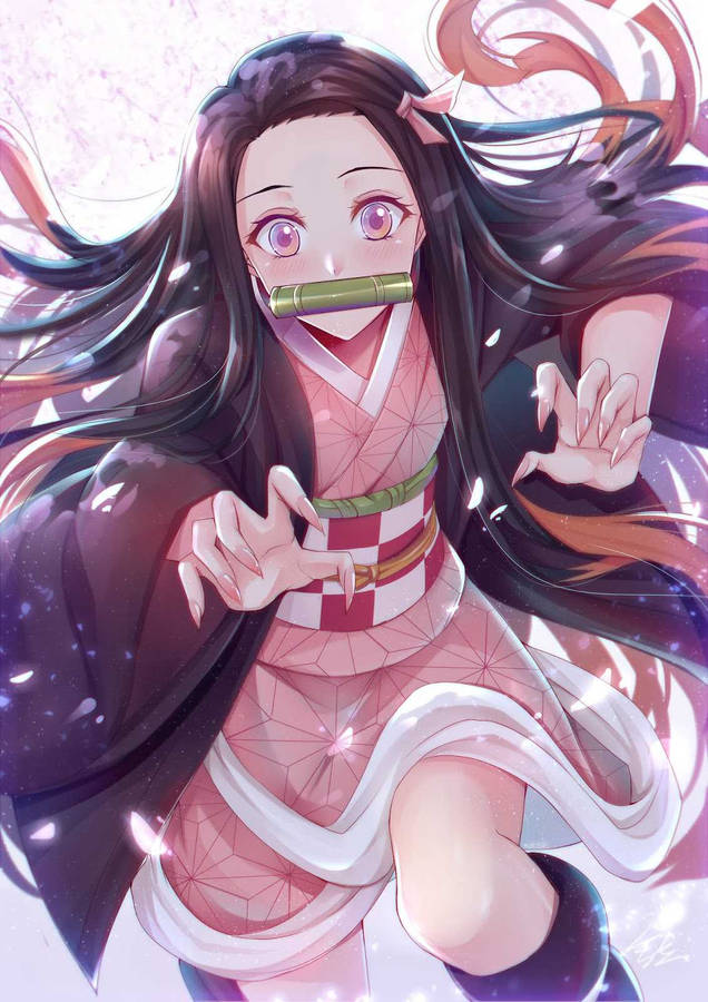 Nezuko Telefon Wallpaper