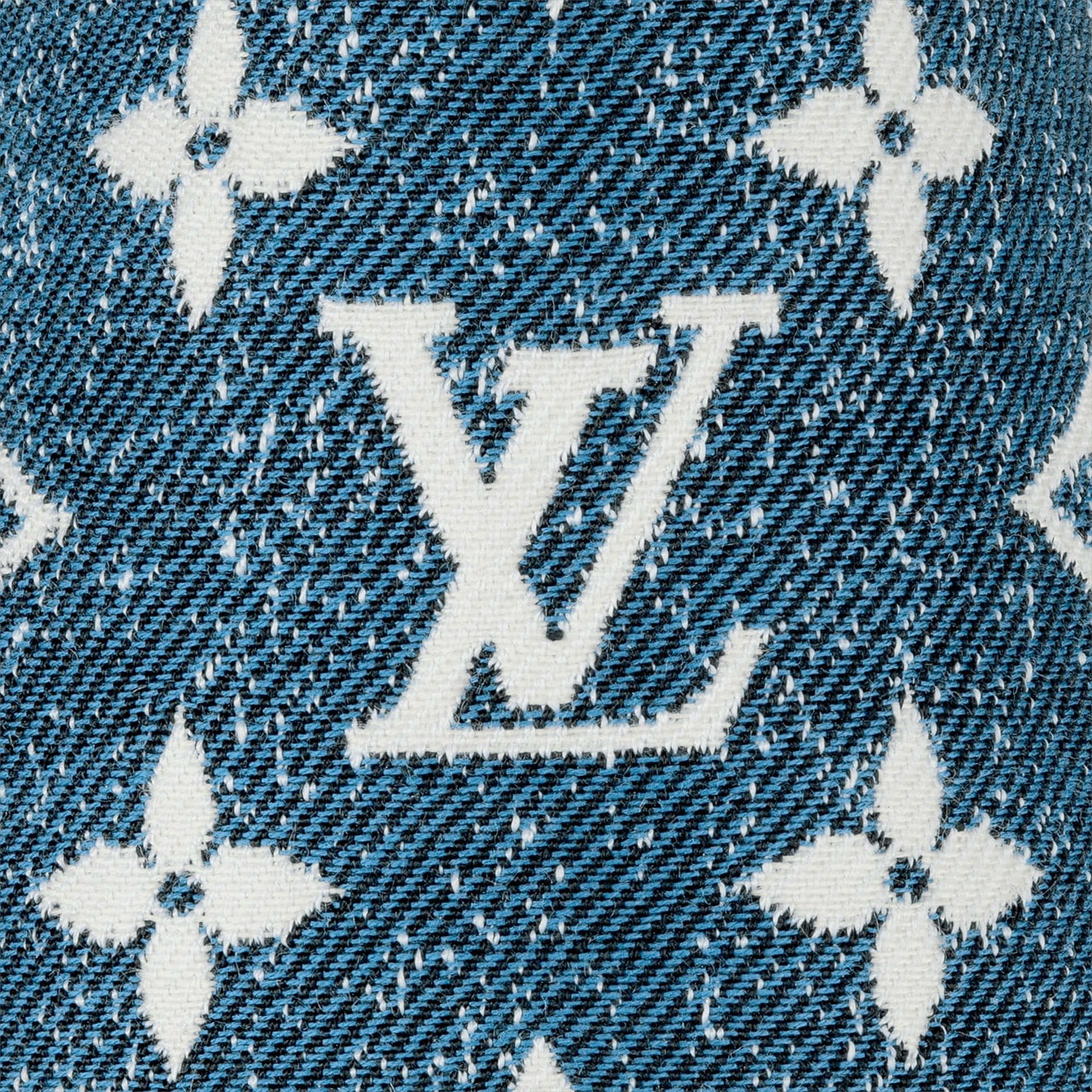 White Louis Vuitton Blue Denim Wallpaper