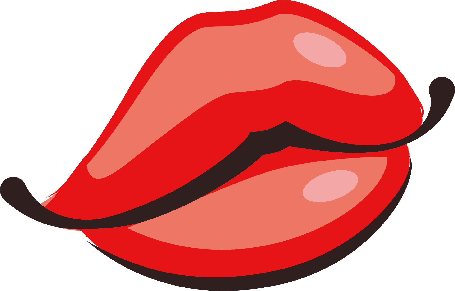 Download Red Cartoon Lips | Wallpapers.com