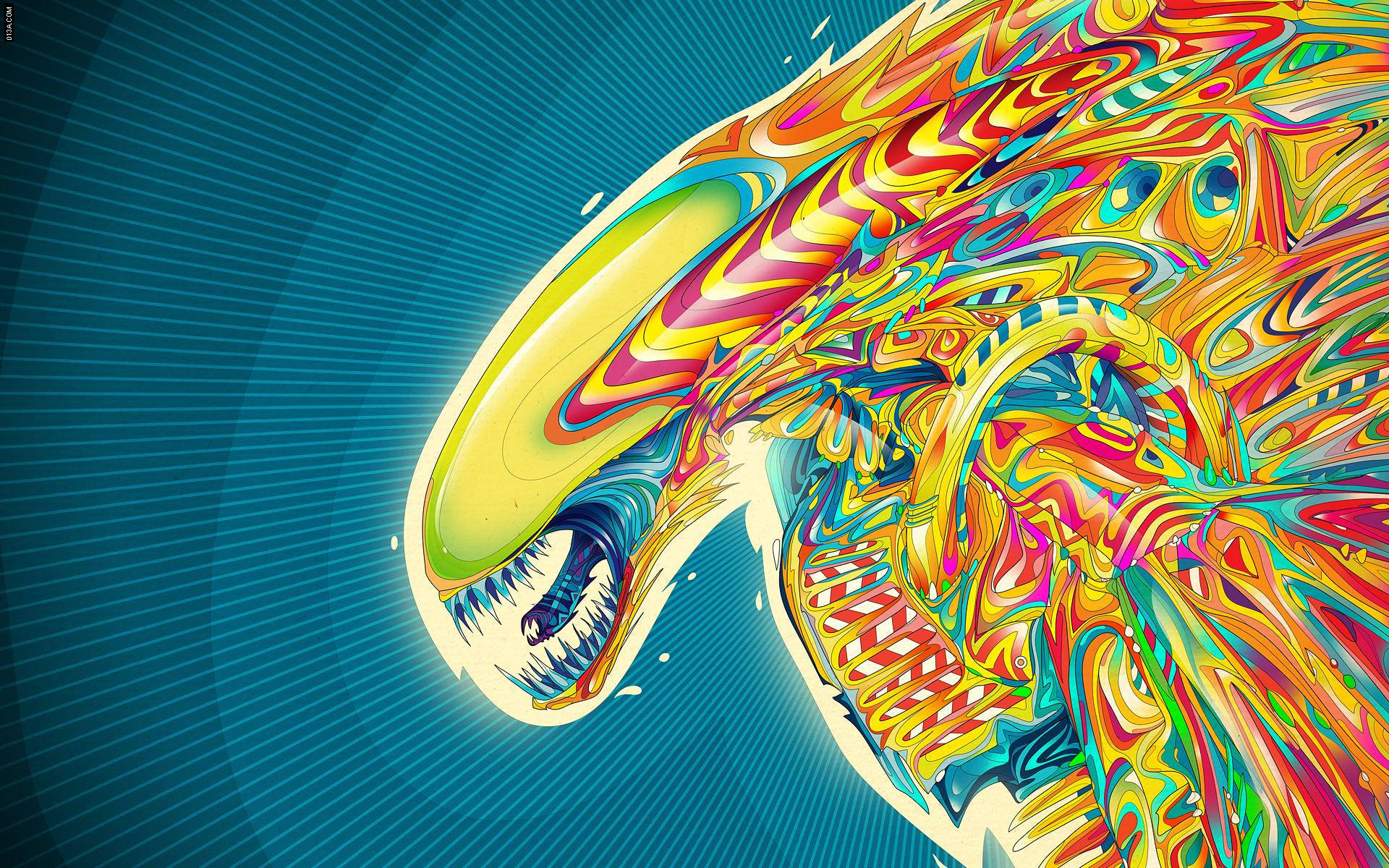 Trippy Monster Art Wallpaper