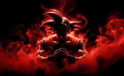 Villain Goku, dark and red, anime