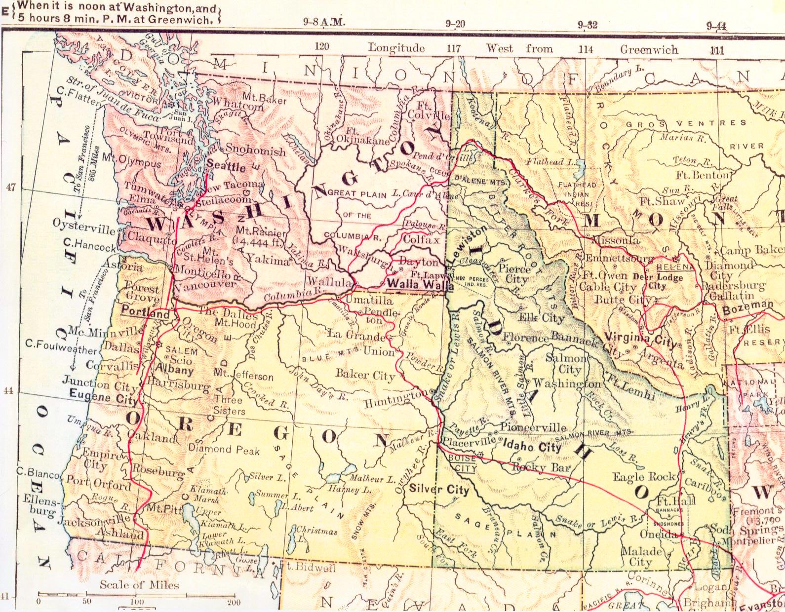 Northwest Usa Map With Cities - United States Map