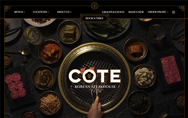 cote-korean-steakhouse website example