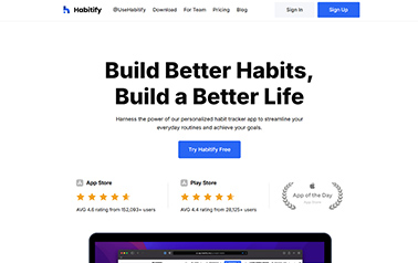 habitify website example