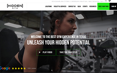hidden-gym website example