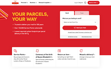 royal-mail website example