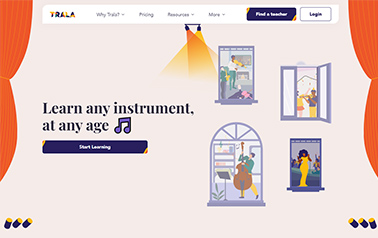 trala website example