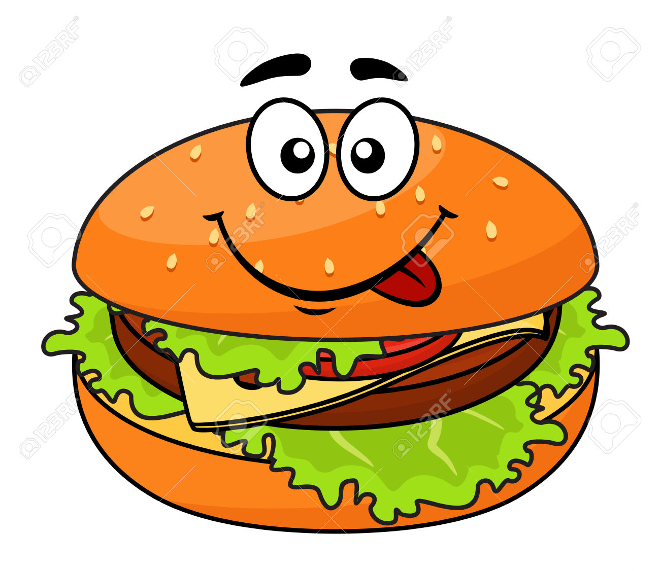 cheeseburger clipart cartoon