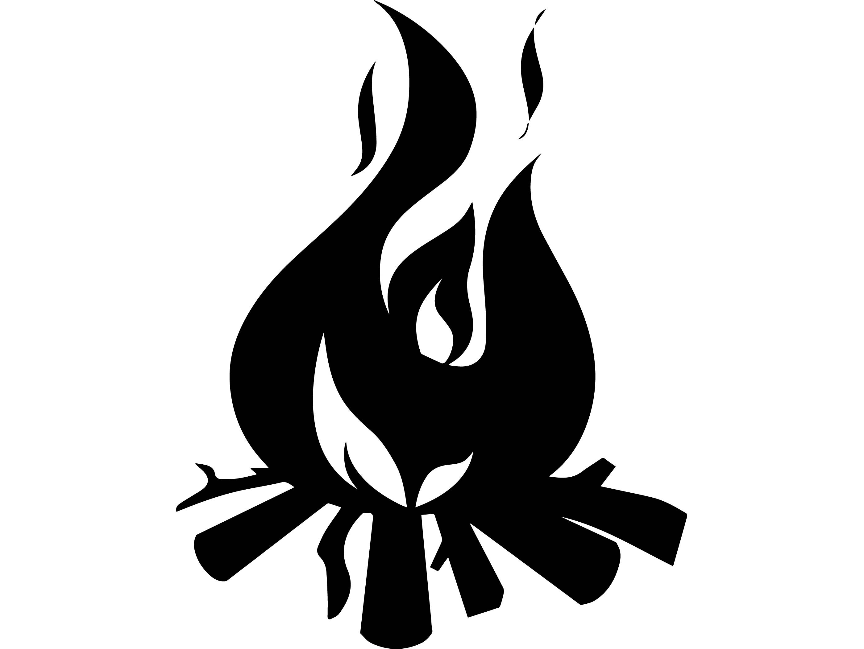 Clipart Campfire Clip Art Black And Black And White D - vrogue.co