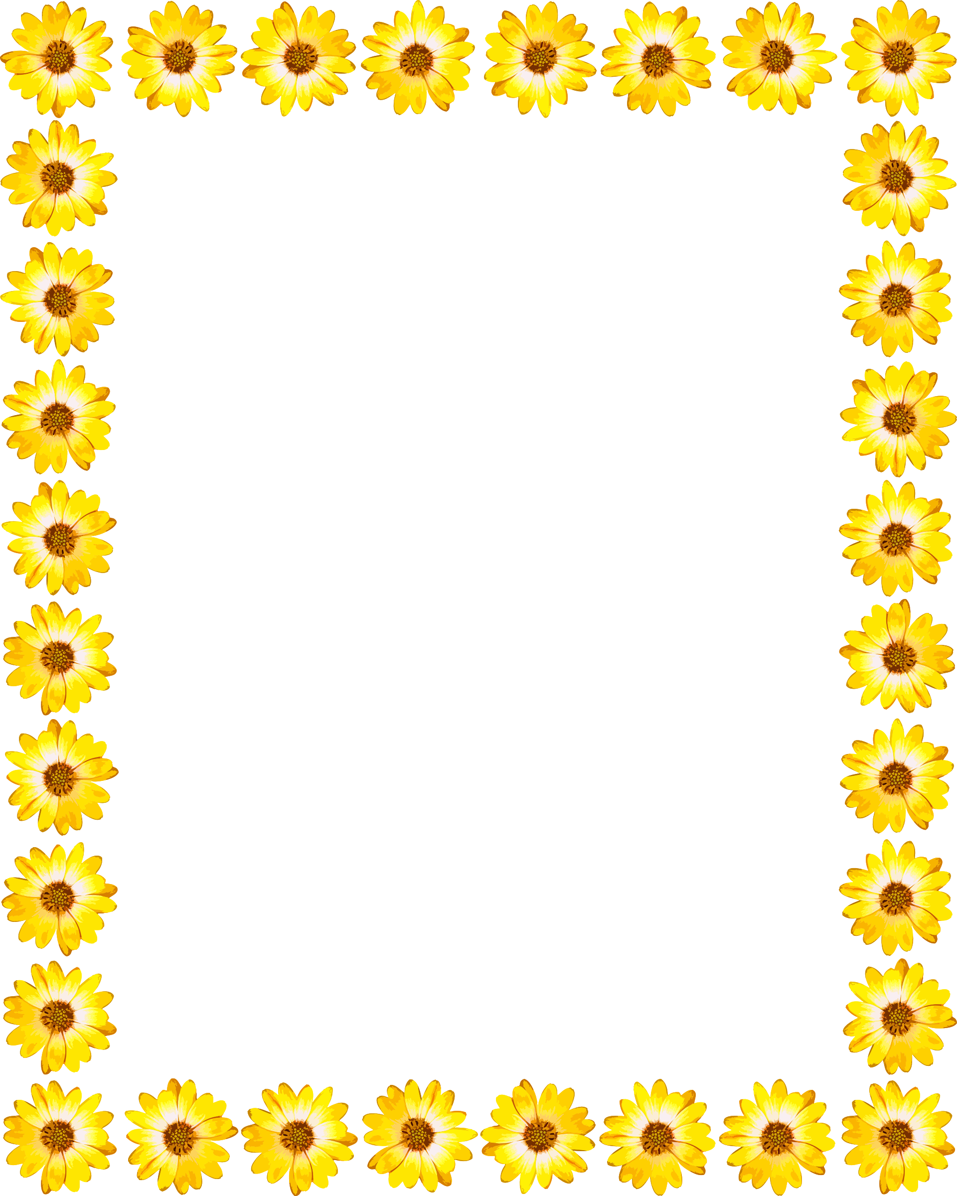 clipart frame yellow