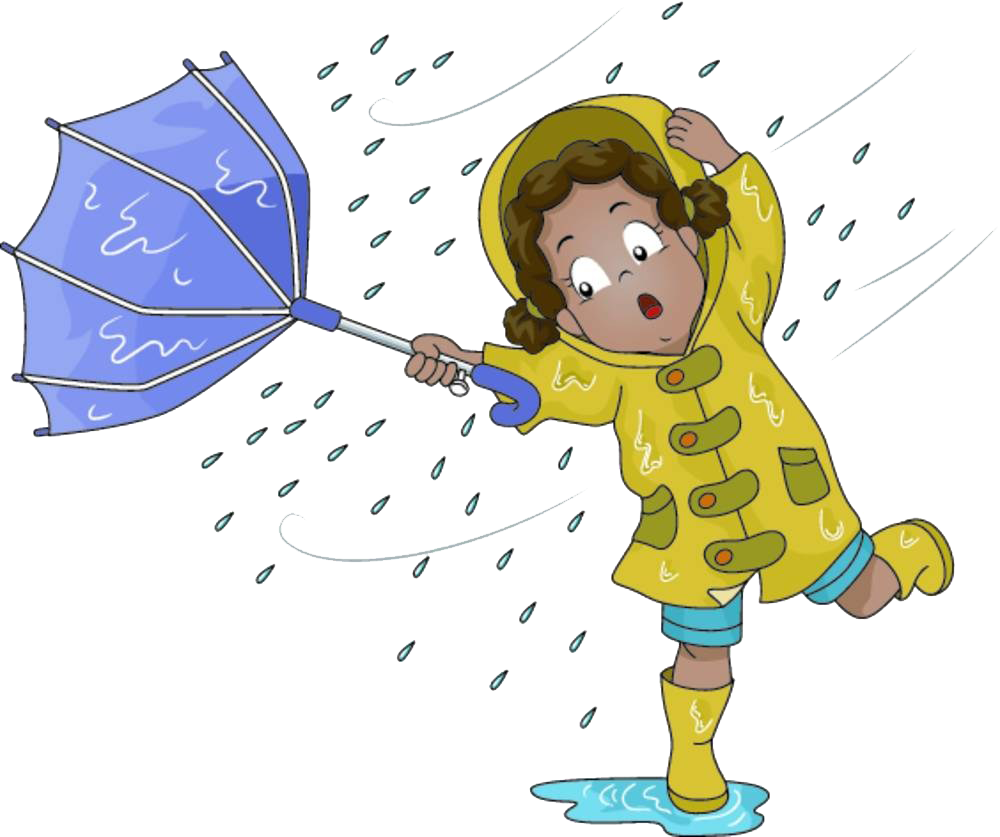 windy clipart rainy