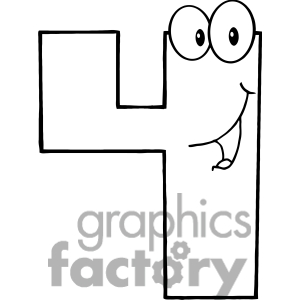 4 clipart black and white