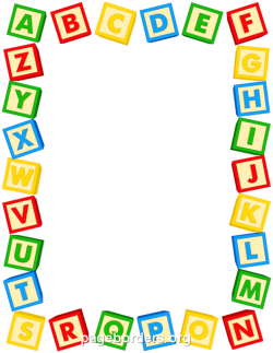 Printable alphabet blocks border. Use the border in Microsoft Word ...