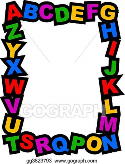 Drawings - Alphabet border. Stock Illustration gg3823793 - GoGraph