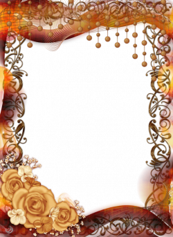 Transparent PNG Frame with Yellow Roses | Gallery Yopriceville ...