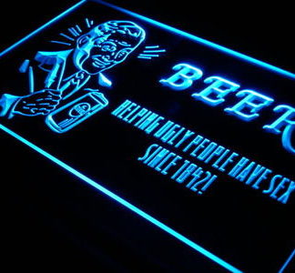 Beer - Helping Ugly People Have Sex neon sign LED