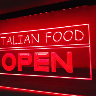 Italian Food Open neon sign LED