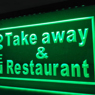 Open Take away & Restaurant neon sign LED