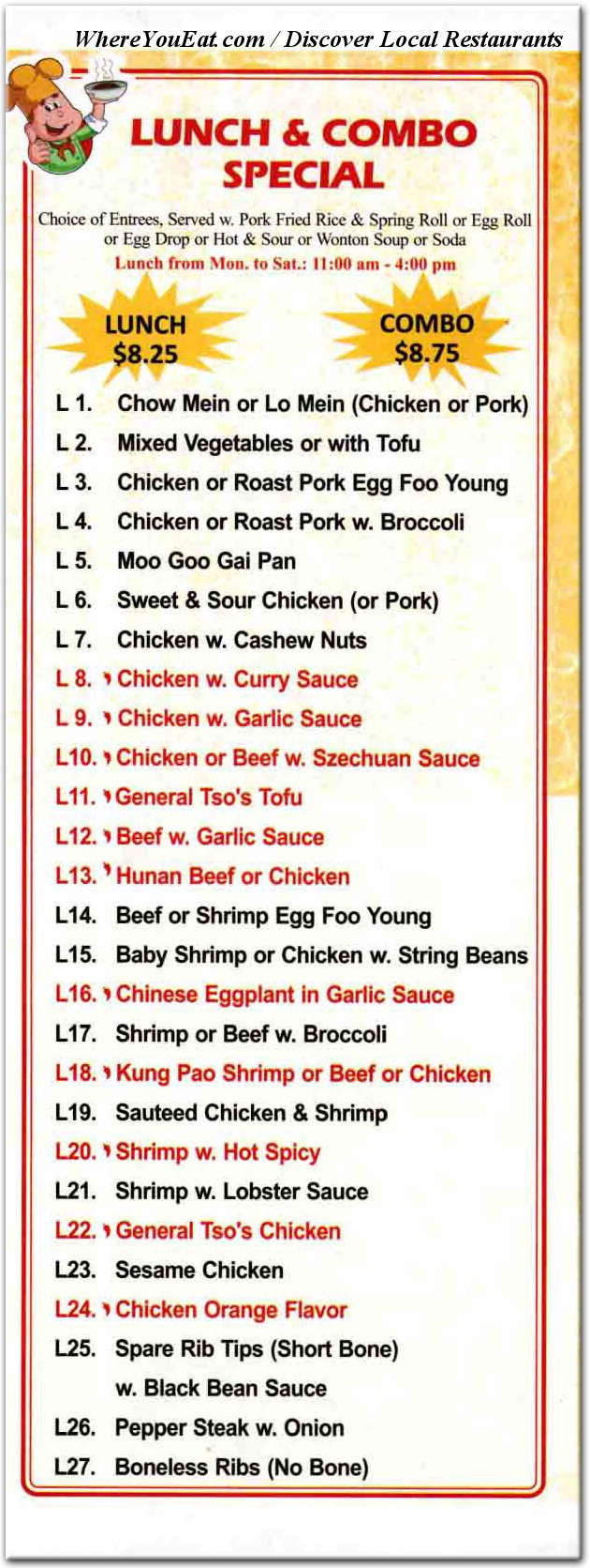 menu image