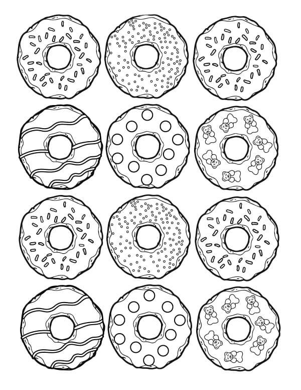 Introduzir 45+ imagem desenhos de donuts para colorir - br.thptnganamst ...