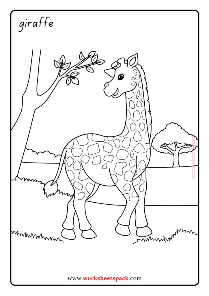 free zoo animal coloring pages for kids