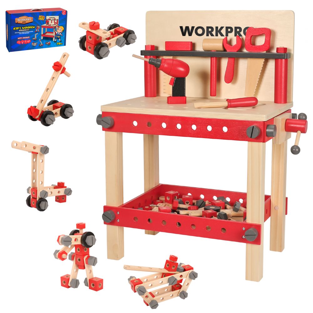 Wooden Workbench Kit Kids Tool Bench