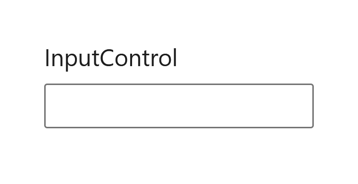 A screenshot of the WordPress Gutenberg component "InputControl".