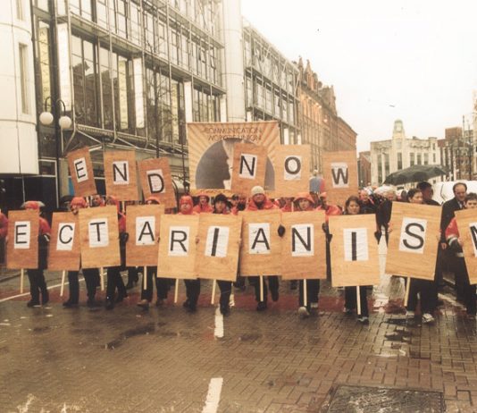 Postal workers marching during the General Strike in Belfast on January 18 2001 sparked by the sectarian killing of a young postal worker