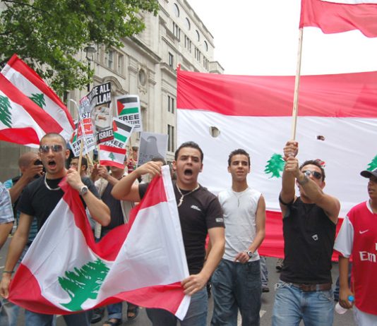 London demonstration on July 22 last year against the Israeli bombing of Lebanon