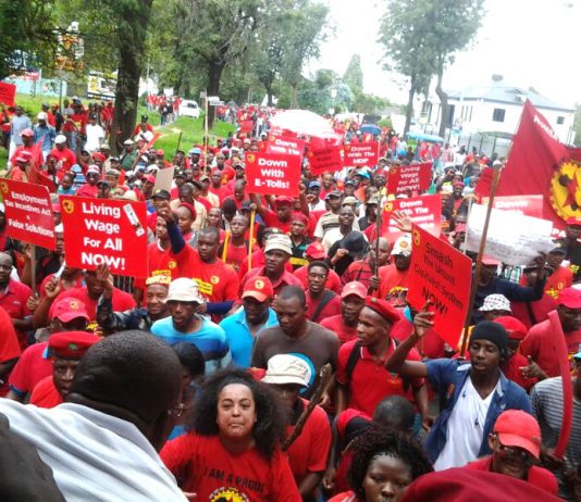 NUMSA strike on the ‘Day of Action for Youth Jobs’ held across nine regions of South Africa on March 19