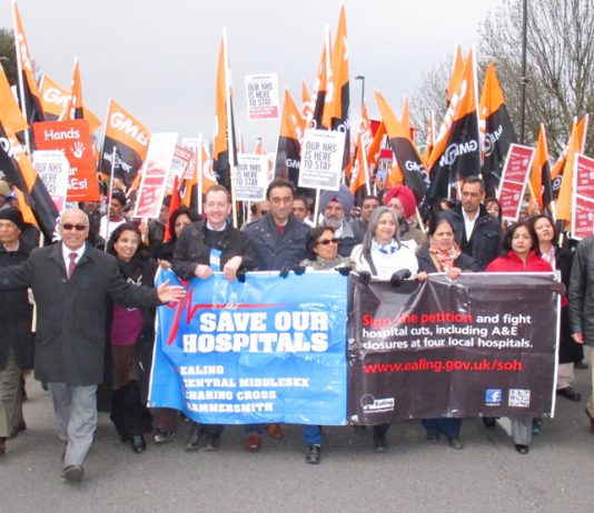 Ealing residents demanding that all four local District General Hospitals be kept open