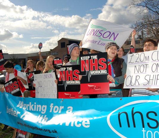 Unison protest against cuts at Kingston Hospital