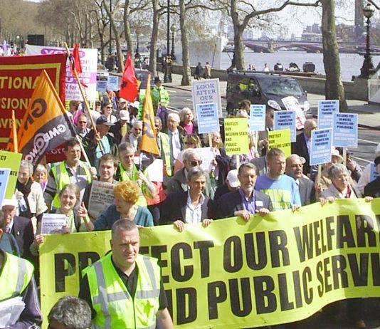 Last April’s mass march calling for the defence of the Welfare State and all public services