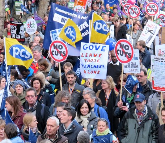 Teachers on the march last November determined to defend their pensions