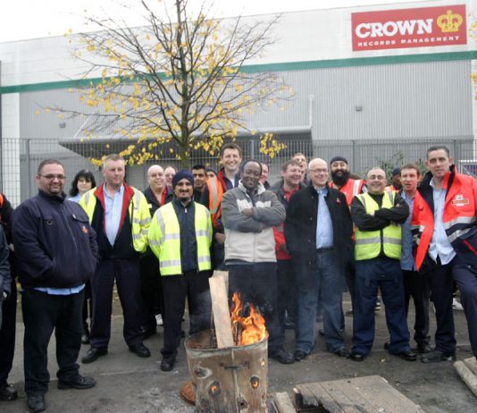 Royal Mail workers out on strike against privatisation at East London Mail Centre