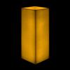 10x10x20 Flameless Extra Large Square Pillar Candle Ivory