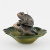 Floating Mini Frog On Lily Pad Flower- Mini Candle Mom and Baby Frog