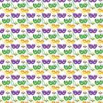 Printed Pattern Vinyl - Glossy - Mardi Gras Mask 12" x 12" Sheet