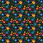 Printed Pattern Vinyl - Glossy - Midnight Flowers 12" x 12" Sheet