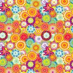 Printed Pattern Vinyl - Glossy - Flower Power 12" x 12" Sheet