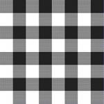 Printed Pattern Vinyl - Glossy - Black Gingham Small 12" x 12" Sheet