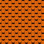 Printed Pattern Vinyl - Glossy - Orange and Black Bats 12" x 12" Sheet