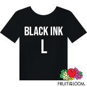 Fruit of the Loom Iconic™ T-shirt - Black Ink - Large